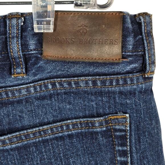 Brooks Brothers Jeans Mens 38x30 Blue Straight Fit Stretch 5-Pocket Classic - Picture 10 of 11